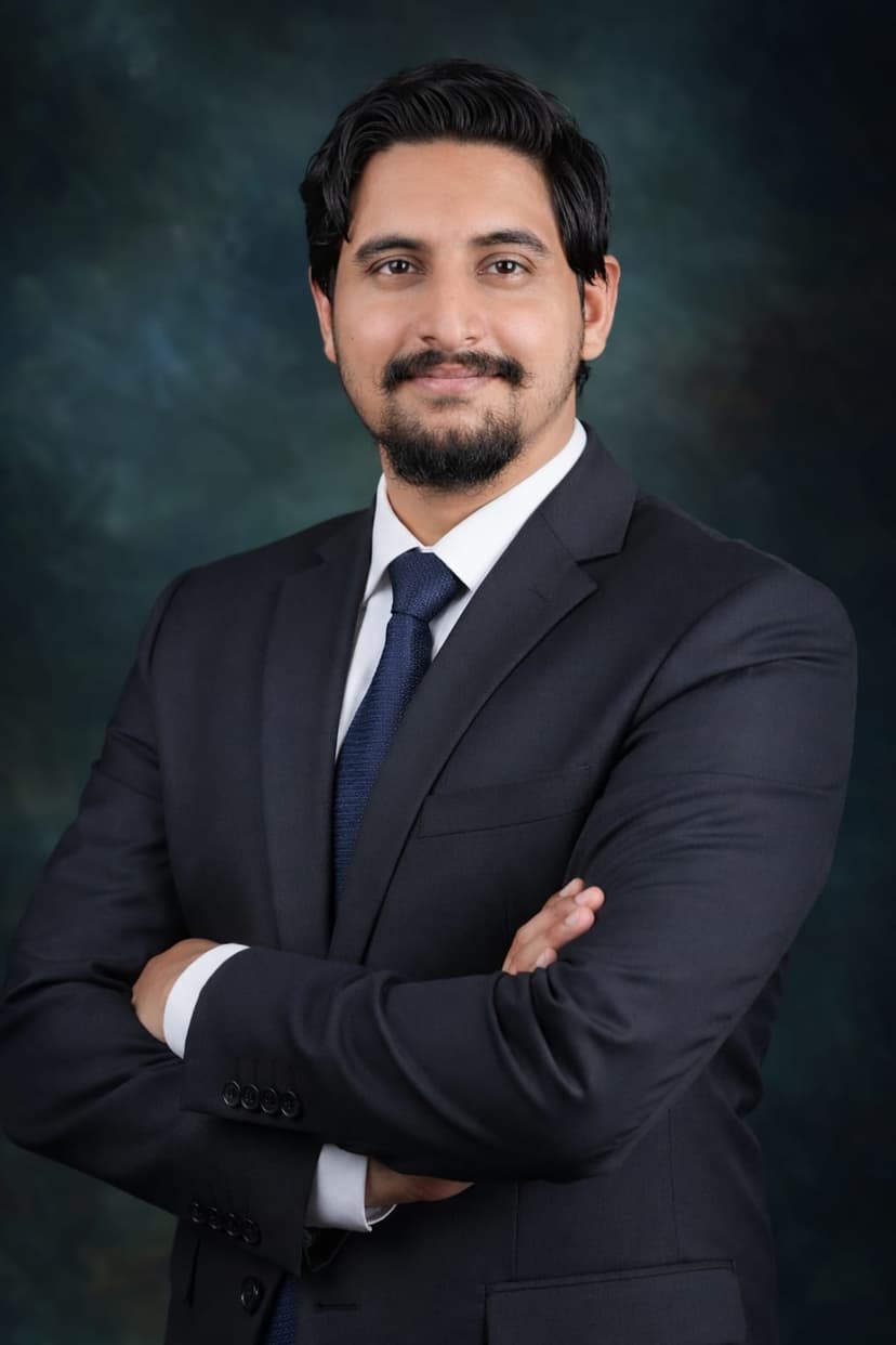 Holographic style profile of Founder & CEO Suraj Kumar Sabat